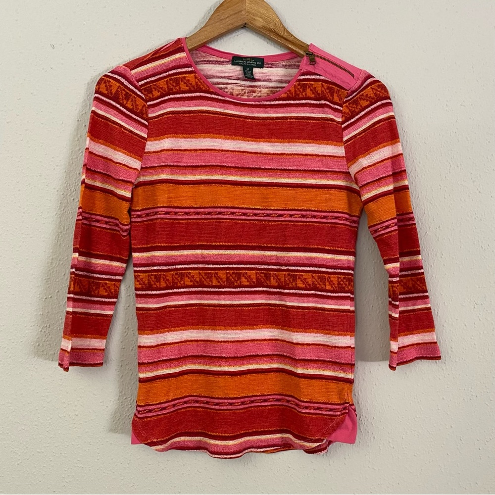 Lauren Ralph Lauren Striped Long Sleeve Shirt